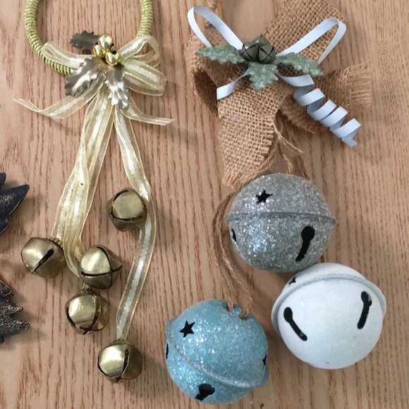 Bundle of 3 Christmas Door Bells 🔔Gold Bronze Silver Blue - Picture 3 of 4